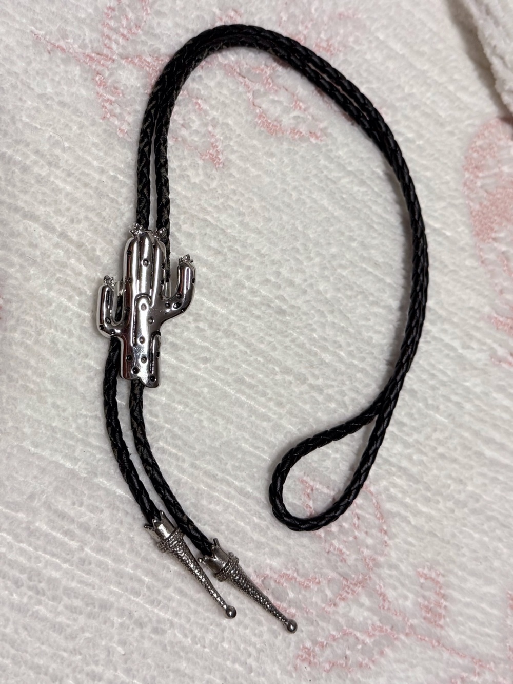 Vintage Cactus Bolo Necklace